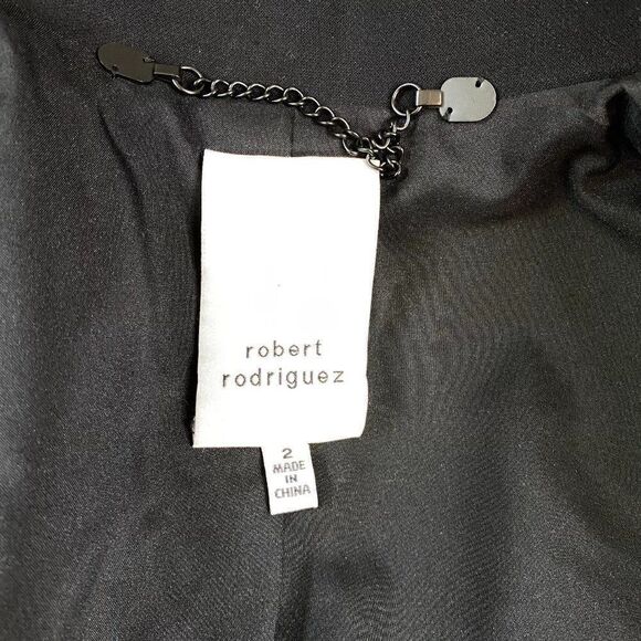 Robert Rodriguez Black Notch Lapel Hi-Lo Blazer - Picture 7 of 8